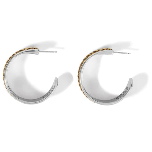 Brighton | Monete Wide Hoop Earrings in Gold and Silver Tone - bestdisneylandrvpark