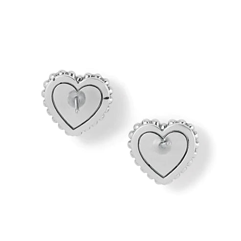 Brighton | Pretty Tough Petite Heart Post Earrings in Silver and Gold Tone - bestdisneylandrvpark