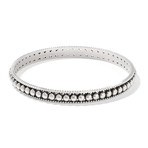 Brighton | Pretty Tough Pierced Slim Bangle Bracelet in Silver Tone - bestdisneylandrvpark