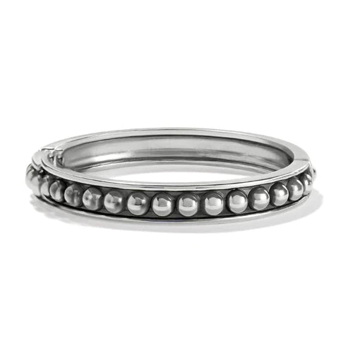 Brighton | Pretty Tough Stud Hinged Bangle Bracelet in Silver Tone - bestdisneylandrvpark