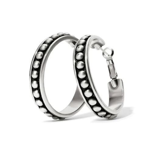 Brighton | Pretty Tough Stud Large Hoop in Silver Tone - bestdisneylandrvpark