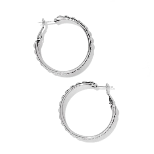 Brighton | Pretty Tough Stud Large Hoop in Silver Tone - bestdisneylandrvpark