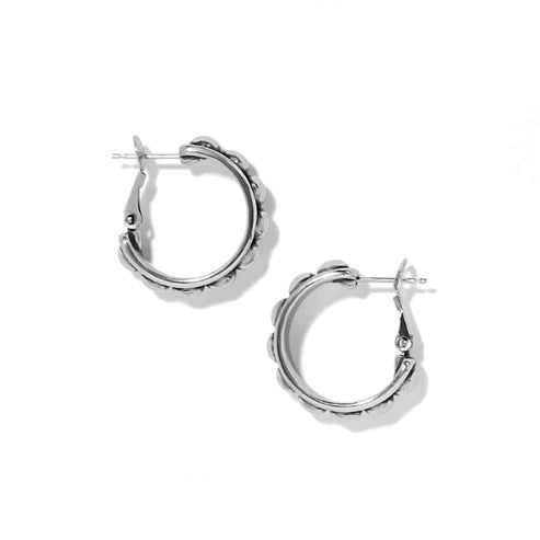 Brighton | Pretty Tough Stud Medium Leverback Hoop Earring in Silver Tone - bestdisneylandrvpark