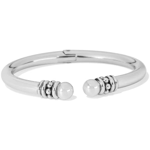 Brighton | Pretty Tough Stud Open Hinged Bangle Bracelet in Silver Tone - bestdisneylandrvpark