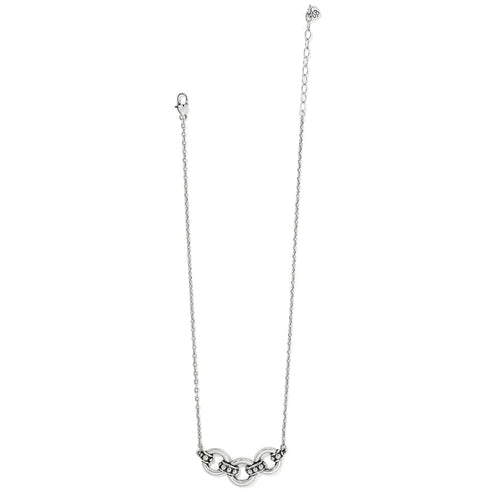 Brighton | Pretty Tough Stud Trio Necklace in Silver Tone - bestdisneylandrvpark