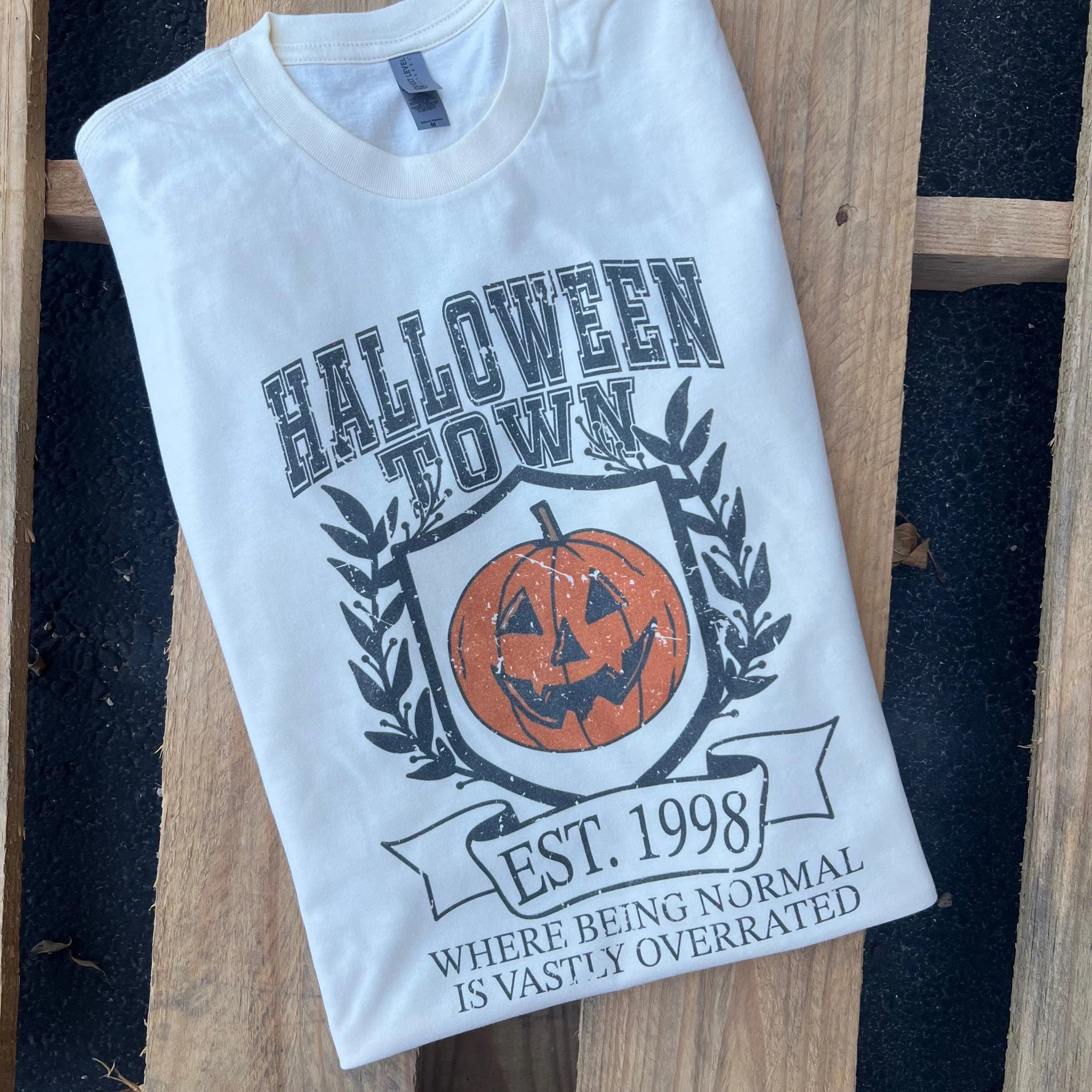 Online Exclusive | Pumpkin Town Short Sleeve Graphic Tee in White - bestdisneylandrvpark