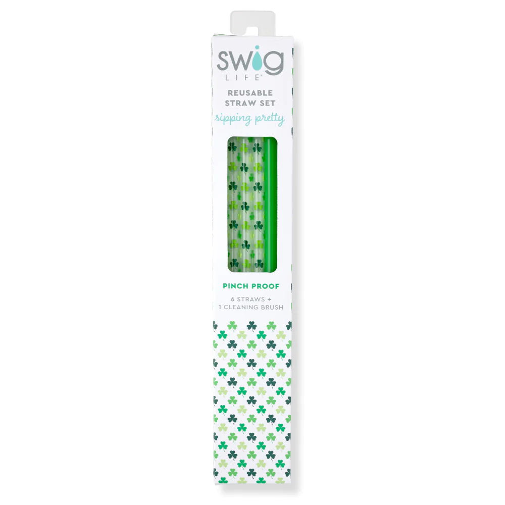 Swig | Pinch Proof + Green Reusable Straw Set - bestdisneylandrvpark