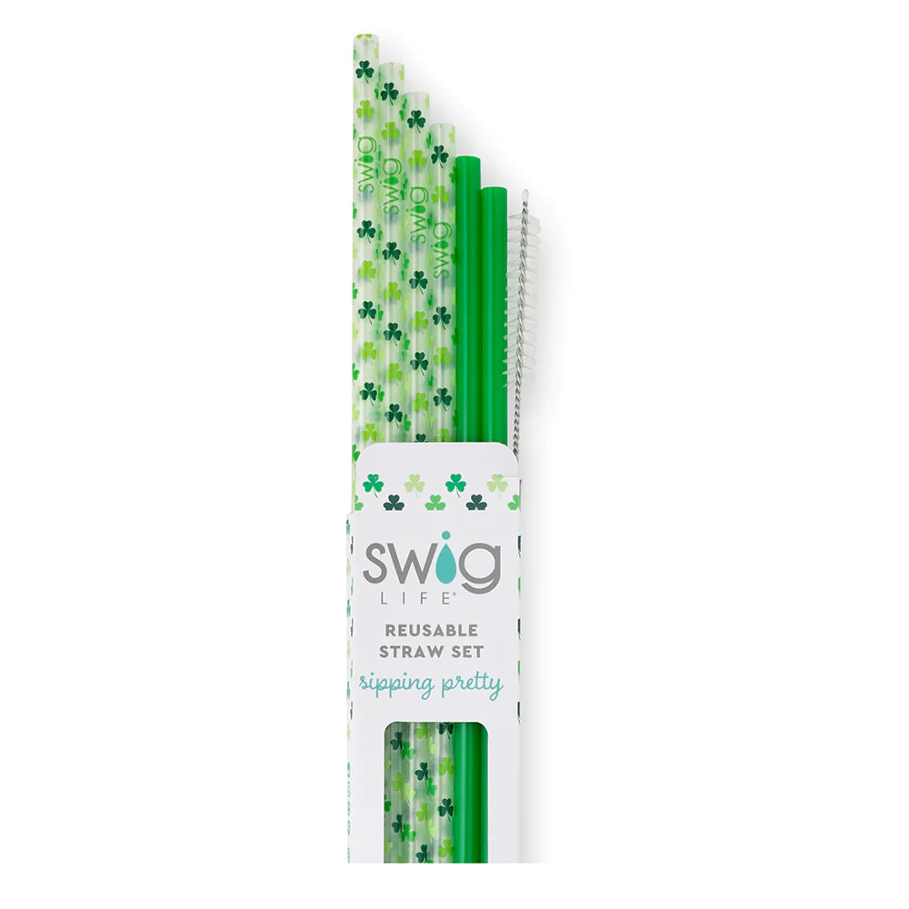 Swig | Pinch Proof + Green Reusable Straw Set - bestdisneylandrvpark