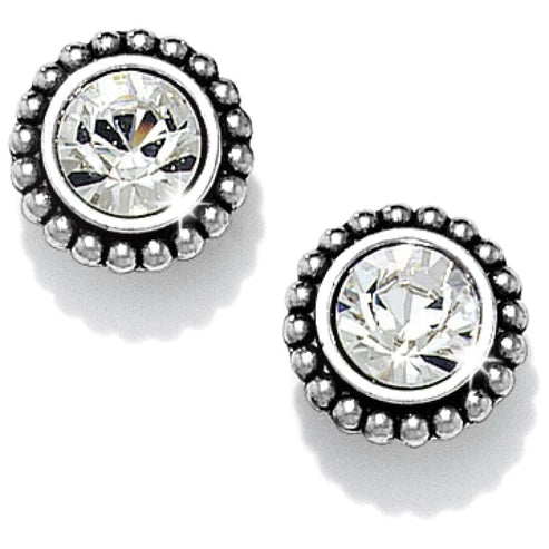 Brighton | Silver Tone Twinkle Medium Post Earrings in Clear Crystal - bestdisneylandrvpark