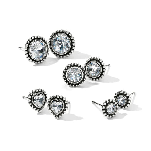 Brighton | Silver Tone Twinkle Medium Post Earrings in Clear Crystal - bestdisneylandrvpark