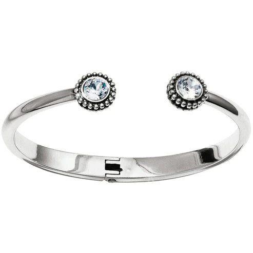 Brighton | Twinkle Open Hinged Bangle Bracelet in Silver Tone - bestdisneylandrvpark