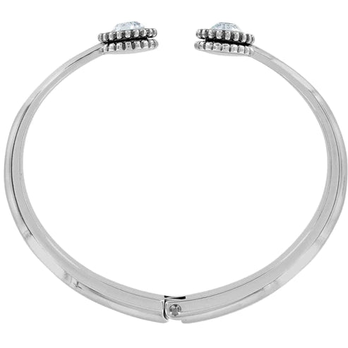 Brighton | Twinkle Open Hinged Bangle Bracelet in Silver Tone - bestdisneylandrvpark