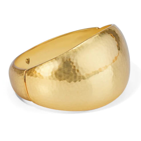 Brighton | Versailles Collonade Hinged Bangle Bracelet in Gold Tone - bestdisneylandrvpark