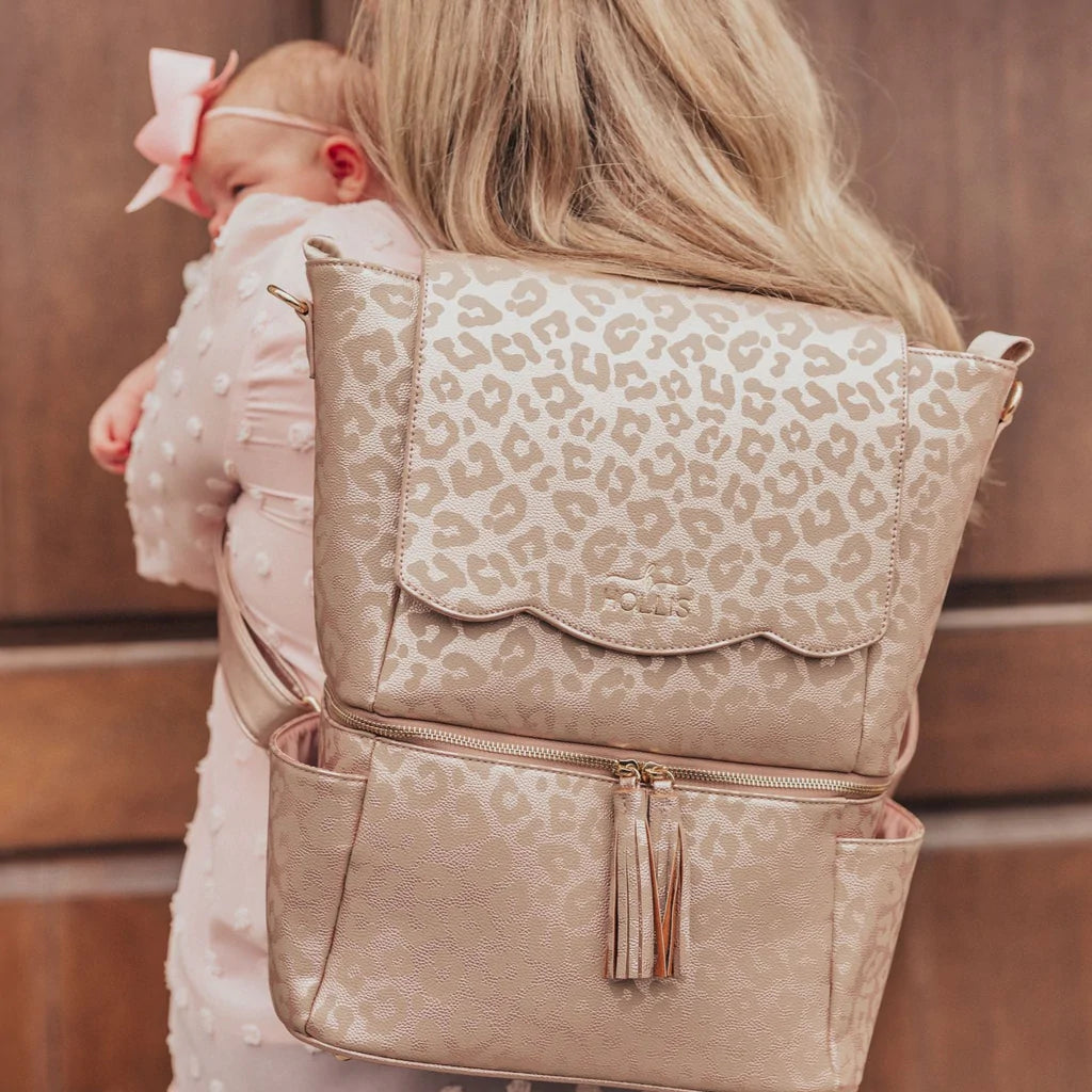 Hollis | Diaper Bag in Leopard - bestdisneylandrvpark