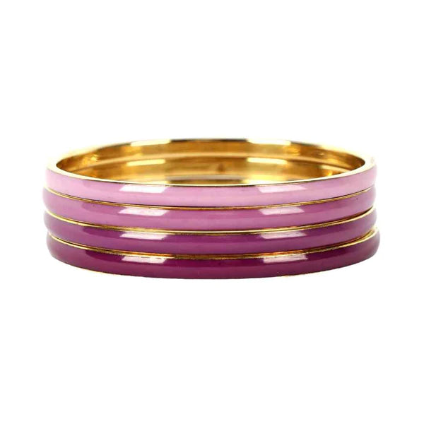 BuDhaGirl | Set of Four | Krishna Bangles in Amethyst - bestdisneylandrvpark