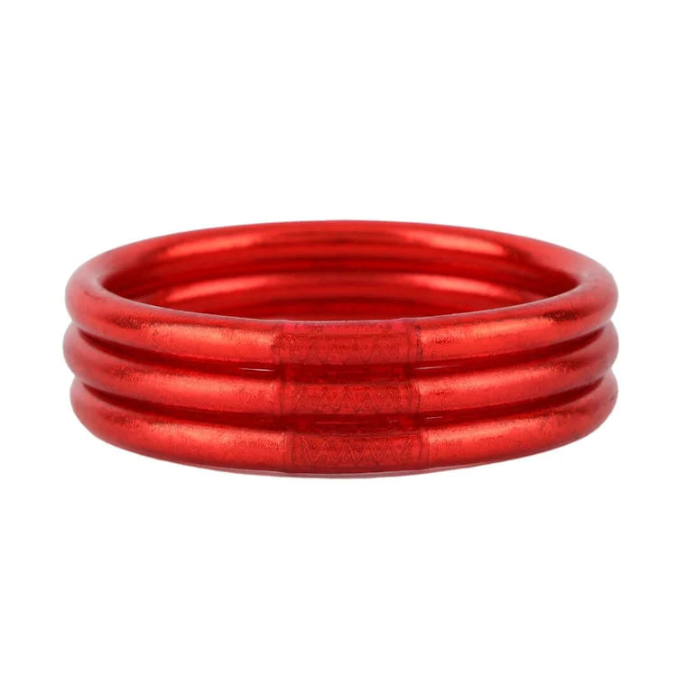 BuDhaGirl | Set of Three | All Weather Bangles in Crimson Red - bestdisneylandrvpark