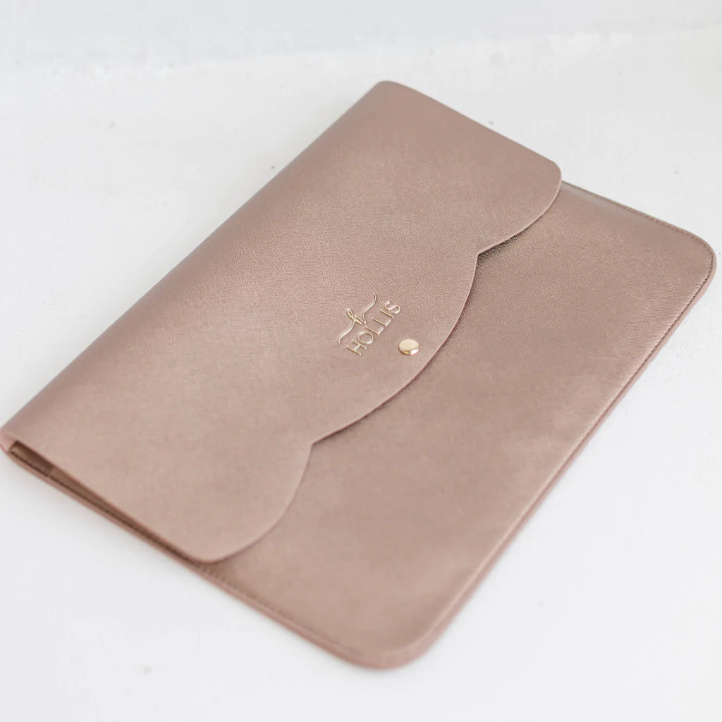 Hollis | Lennyn Laptop Sleeve in Metallic Mocha - bestdisneylandrvpark