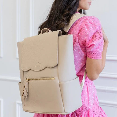 Hollis | Frilly Full Size Backpack in Nude - bestdisneylandrvpark