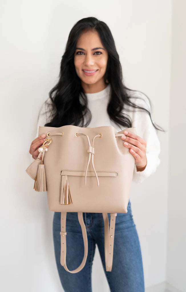 Hollis | Mini Backpack in Nude - bestdisneylandrvpark