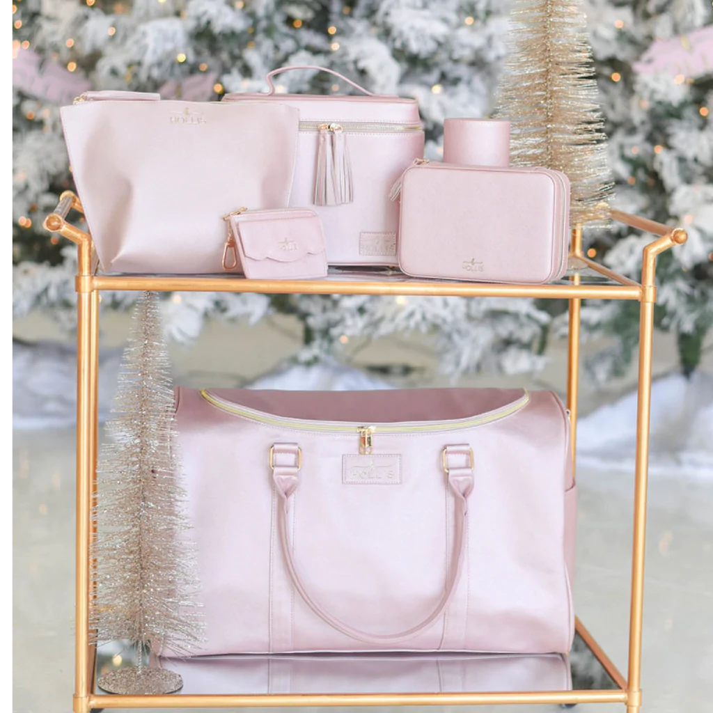 Hollis | Lux Weekender Bag in Solid Blush - bestdisneylandrvpark