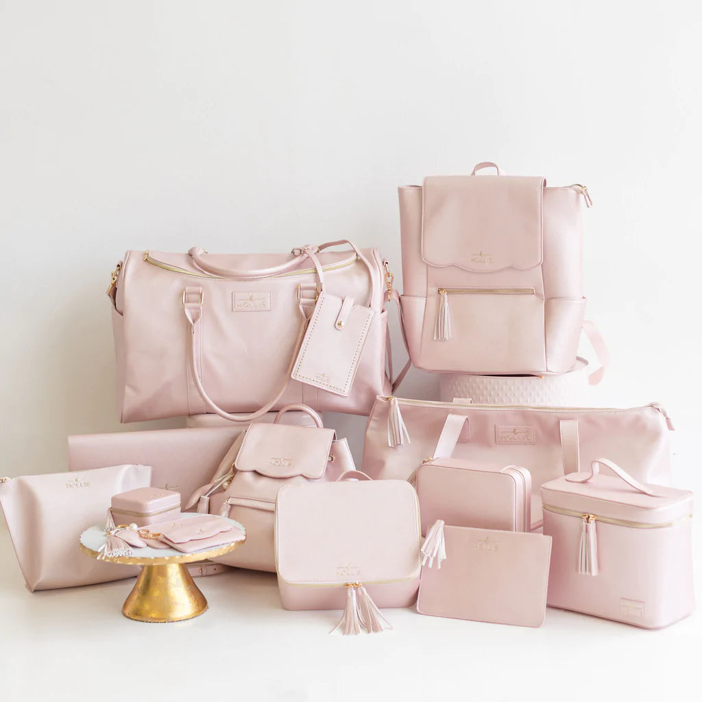 Hollis | Lux Weekender Bag in Solid Blush - bestdisneylandrvpark