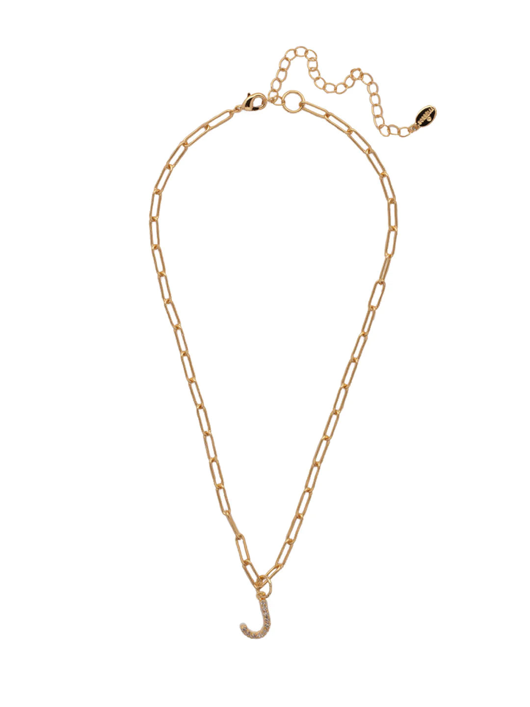 Sorrelli | Initial Pendant Necklace in Bright Gold Tone and Crystal - bestdisneylandrvpark