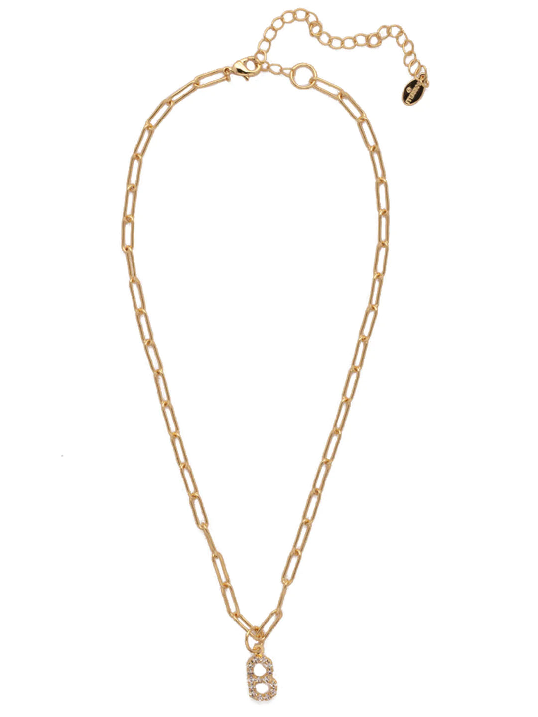 Sorrelli | Initial Pendant Necklace in Bright Gold Tone and Crystal - bestdisneylandrvpark