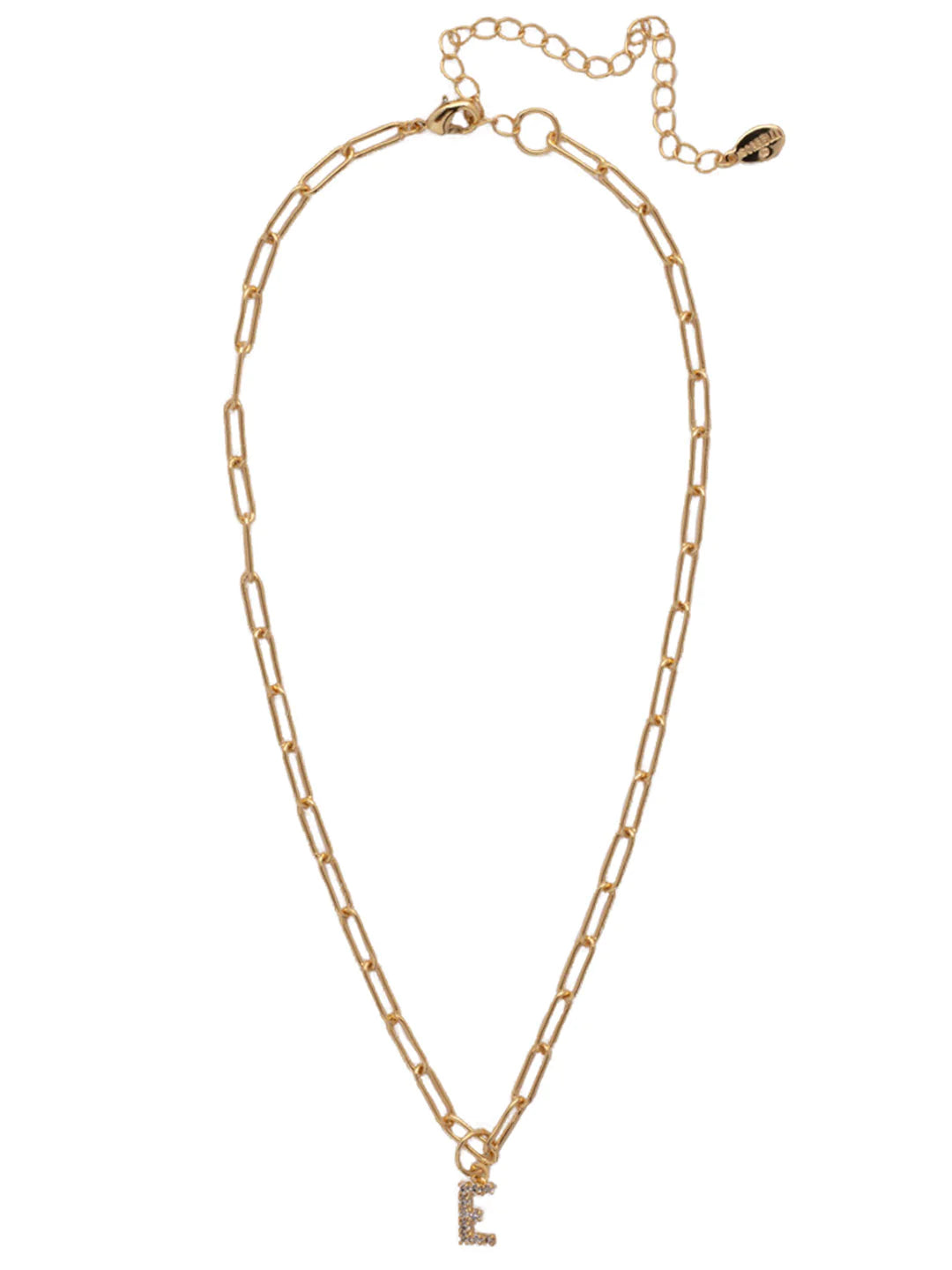 Sorrelli | Initial Pendant Necklace in Bright Gold Tone and Crystal - bestdisneylandrvpark