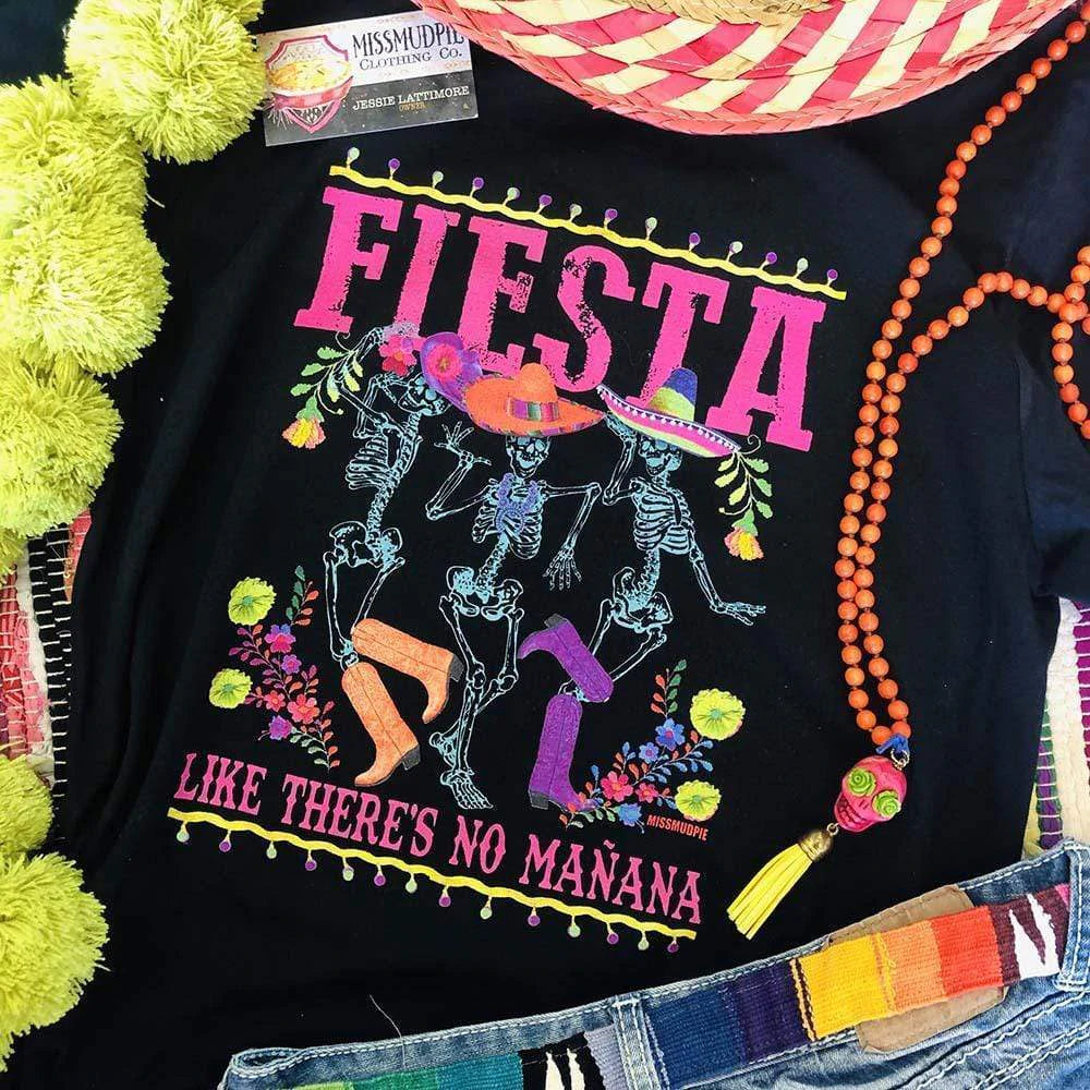 Online Exclusive | Fiesta Like There is No Mañana Graphic Tee in Black - bestdisneylandrvpark