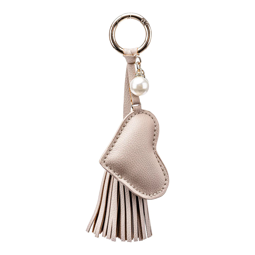 Hollis | Dusti Rose Heart Keychain in Nude - bestdisneylandrvpark