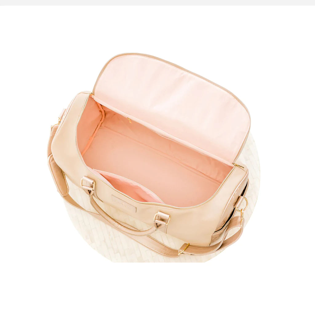 Hollis | Lux Weekender Bag in Nude - bestdisneylandrvpark