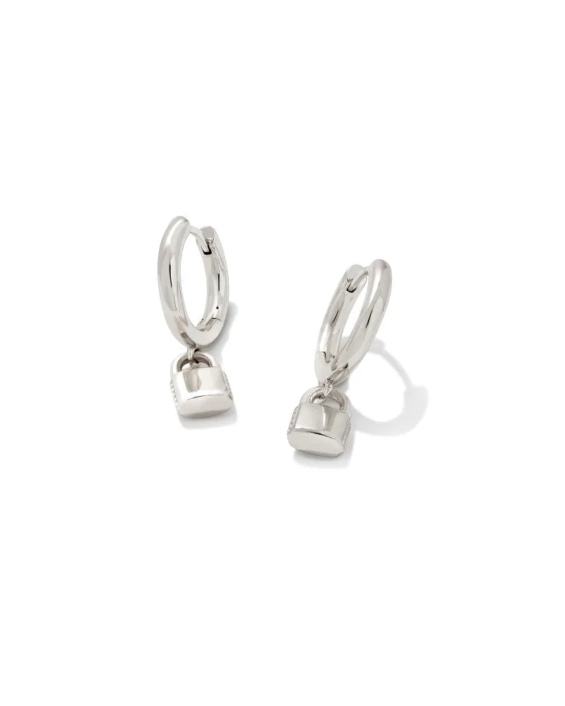 Kendra Scott | Jess Lock Huggie Earrings in Silver - bestdisneylandrvpark