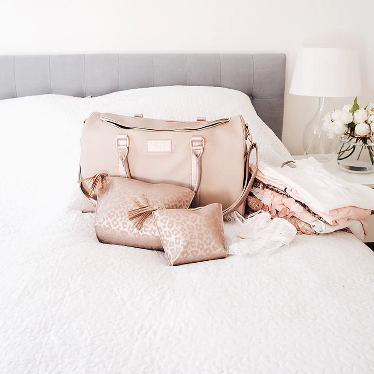 Hollis | Lux Weekender Bag in Nude - bestdisneylandrvpark